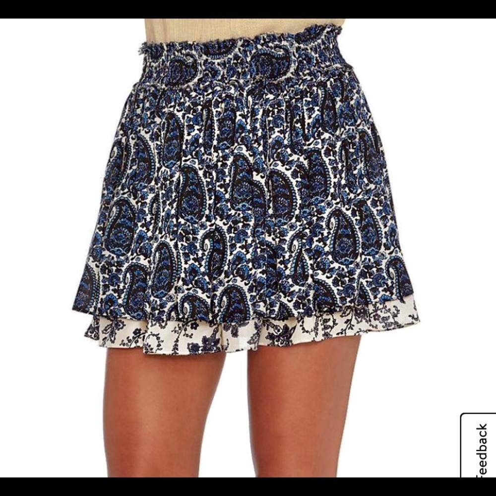 Derek Lam 10 Crosby Paisley Mini Skirt